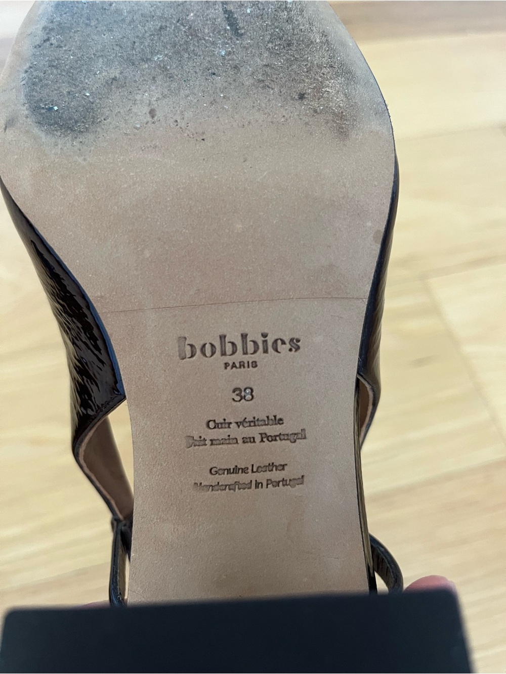 Bobbies Paris Chocolate Brown Leather Mary Jane Block Heel - Picture 12 of 14